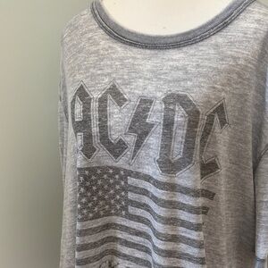 Lucky Brand Gray AC/DC Graphic Tee